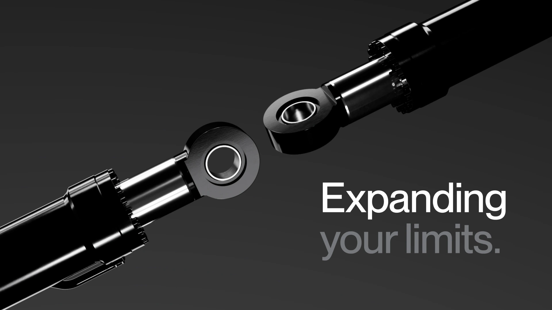 Two ends of a cylinder with the text "Expand your limits"