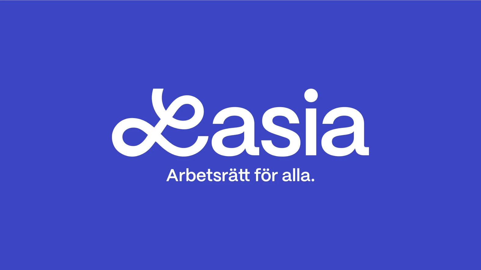 Lasia – Arbetsrätt för alla. Logotyp och payoff.